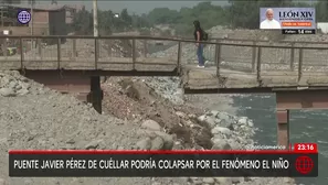 Chaclacayo: Puente en Huampaní en riesgo de colapso. Foto y video: AN