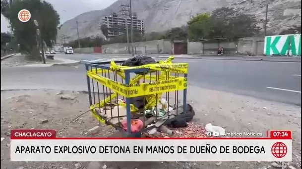 Dueño de bodega pierde dedos por explosivo en Chaclacayo/ América Noticias