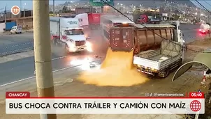 Chancay: Choque entre bus, tráiler y camión deja tres heridos. Foto y video: América Noticias