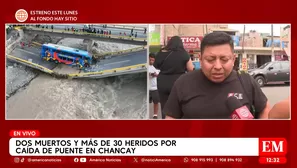 Familiares de chofer muerto tras caída de puente piden justicia. Foto y video: América Noticias