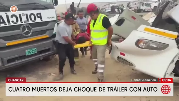 Tragedia en la Panamericana Norte: Padre y su familia mueren en choque. Foto: América Noticias