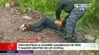 Chanchamayo: Hallan a hombre amarrado de pies y manos dentro de un costal