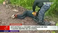 Hallan a hombre maniatado en Chanchamayo. Foto y video: América Noticias