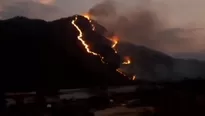 Incendio forestal en Chanchamayo. Foto: captura de video Canal N.