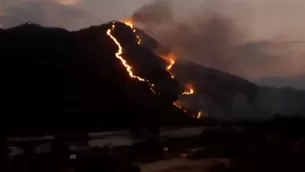 Incendio forestal en Chanchamayo. Foto: captura de video Canal N.