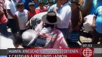 Comerciantes advirtieron que a los delincuentes que atrapen les darán una lección ejemplar antes de llevarlos a la Policía. Foto: captura América Noticias