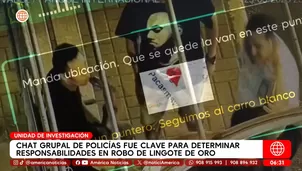 Chat revela cómo policías coordinaron robo de oro en el Callao. Foto y video: América TV