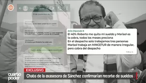 Investigación salpica a Roberto Sánchez tras hallar chats sobre un esquema de recorte de sueldos a exasesora. Video: Cuarto Poder