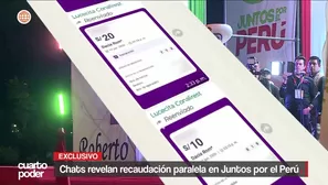 Chats revelan que el partido Juntos por el Perú realizó una colecta paralela y no fiscalizada de fondos para financiar impugnaciones de actas electorales. Video: Cuarto Poder