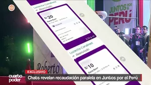 Chats revelan que el partido Juntos por el Perú realizó una colecta paralela y no fiscalizada de fondos para financiar impugnaciones de actas electorales. Video: Cuarto Poder