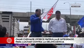 El candidato Omar Chehade recorrió las calles de San Juan de Lurigancho.