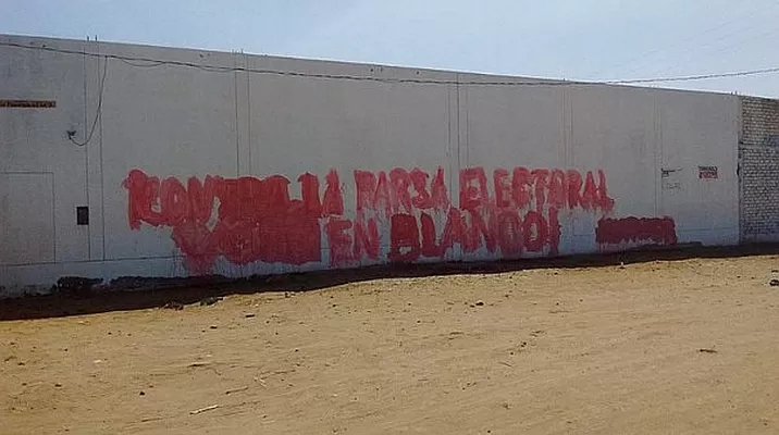 Realizan pintas en muro de almacén. Foto: Referencial/Diario Correo Realizan pintas en muro de almacén. Foto: Referencial/Diario Correo
