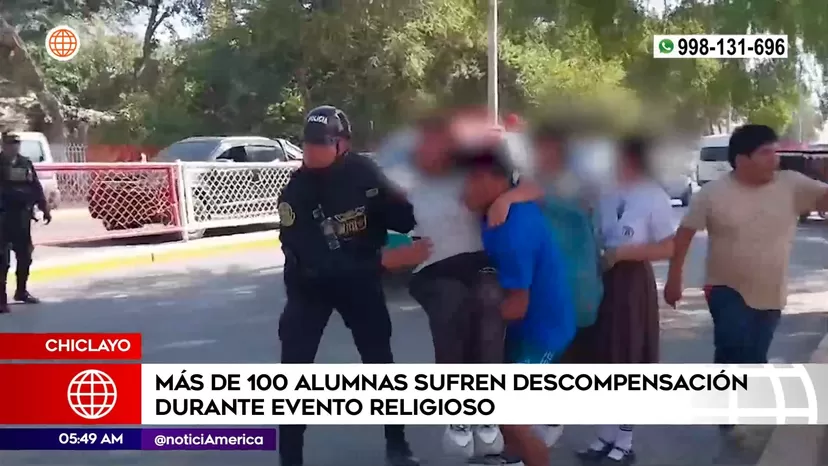 Chiclayo: Más de 100 alumnas sufren descompensación durante evento religioso