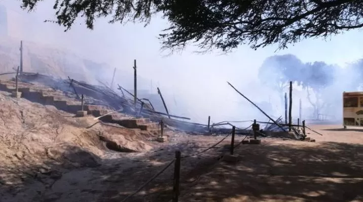 Incendio afectó complejo arqueológico Ventarrón. Foto: peru21.pe Incendio afectó complejo arqueológico Ventarrón. Foto: peru21.pe