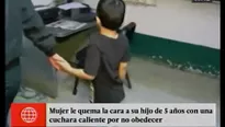 Niño sostuvo que su madre lo agredió. Foto: captura de TV