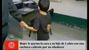 Niño sostuvo que su madre lo agredió. Foto: captura de TV