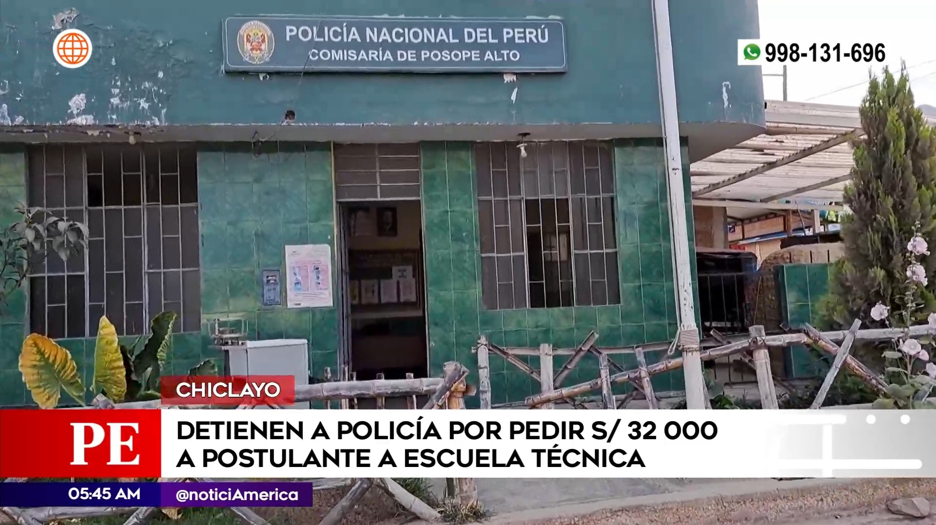 Policía pidió dinero a postulante a escuela técnica en Chiclayo. Foto: América Noticias