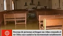 Albergue inundado en Chilca. Foto y video: América Noticias