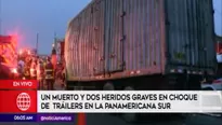 Accidente en la Panamericana Sur. América Noticias