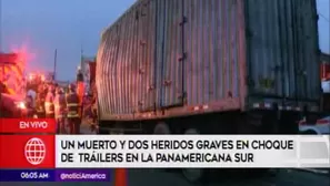 Accidente en la Panamericana Sur. América Noticias