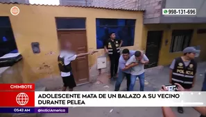 Adolescente mató a su vecino en Chimbote. Foto y video: América Noticias