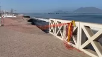 La “Alameda La Costanera” se encuentra con graves daños por los fuertes oleajes. / Video: Canal N