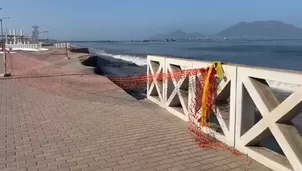 La “Alameda La Costanera” se encuentra con graves daños por los fuertes oleajes. / Video: Canal N