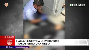 Universitario murió en Chimbote. Foto y video: América Noticias