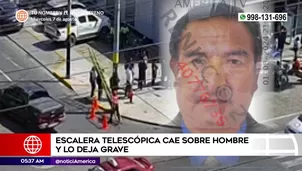 Hombre quedó grave tras caerle una escalera telescópica en Chimbote. Foto y video: América Noticias