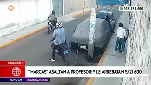 Delincuentes asaltaron a profesor | Video: América Noticias