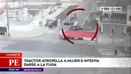 Chimbote: Tractor atropella a mujer e intenta darse a la fuga