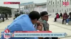 Chimbote: Vacunación en exteriores de centro de votación