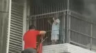 China: Hombre salvó a niño de morir en incendio en edificio