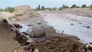 Desborde del río también afectó las bases de un puente recién inaugurado / Captura: Canal N