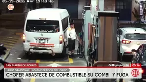 Chofer abastece combi y fuga de grifo en San Martín de Porres. Foto y video: América Noticias