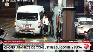 Chofer abastece combi y fuga de grifo en San Martín de Porres. Foto y video: América Noticias