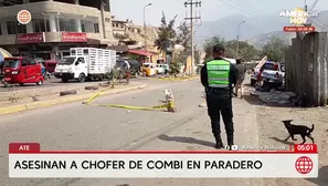 Chofer es asesinado por presuntos extorsionadores en paradero de Ate. Foto y video: América Noticias