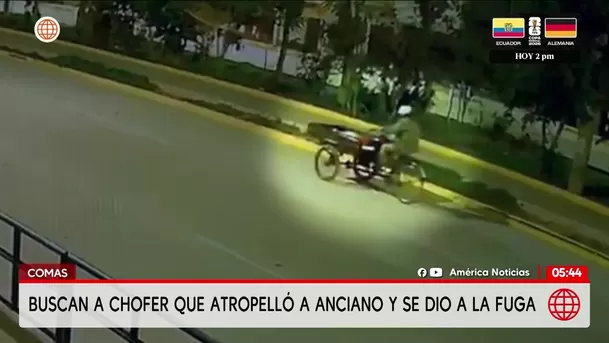 Chofer atropella a adulto mayor y se da a la fuga en Comas. Foto: América Noticias
