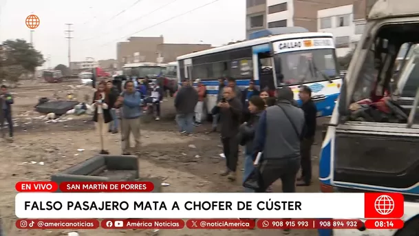 Falso pasajerto mata a chofer de cúster en San Martín de Porres. Foto: América Noticias