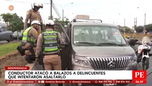 Conductor atacó a balazos a delincuentes que intentaron asaltarlo en Independencia. Foto y video: América Noticias