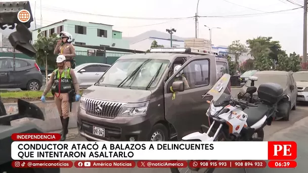 Conductor atacó a balazos a delincuentes que intentaron asaltarlo en Independencia. Foto: América Noticias