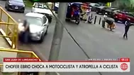 Chofer ebrio choca a motociclista y atropella a ciclista en SJL
