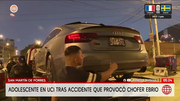 Chofer ebrio deja menor en UCI en San Martín de Porres. Foto: América Noticias