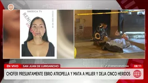 Chofer ebrio mata a mujer y deja cinco heridos en SJL. Foto y video: AN 