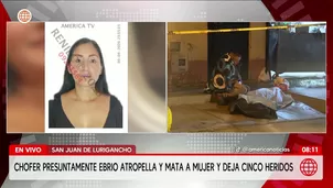Chofer ebrio mata a mujer y deja cinco heridos en SJL. Foto y video: AN 