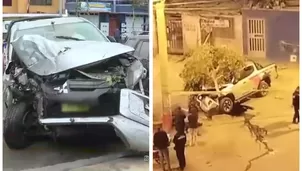 Chofer escapó de asalto y chocó camioneta contra un árbol en SMP/ América Noticias