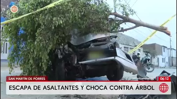 Intento de asalto en SMP terminó con choque y disparos/ América Noticias