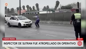 Chofer informal atropella a inspector de Sutrán en Puente Piedra. Foto y video: América Noticias