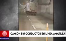 Chofer perdió control de camión y vehículo avanzó sin conductor en la Vía Expresa de la Línea Amarilla - Noticias de chofer