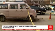 Chofer sobrevive a ataque a balazos en paradero de Pachacámac
